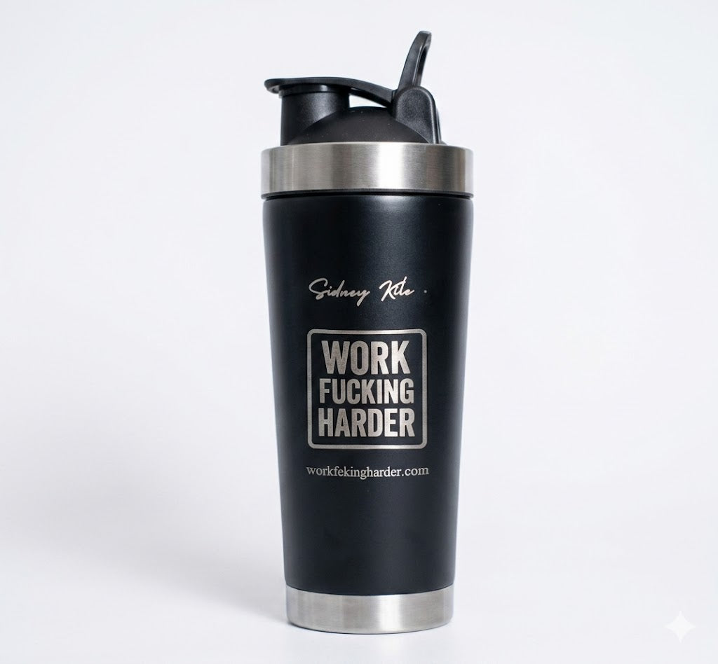 Work Fucking Harder Stainless Steel Shaker