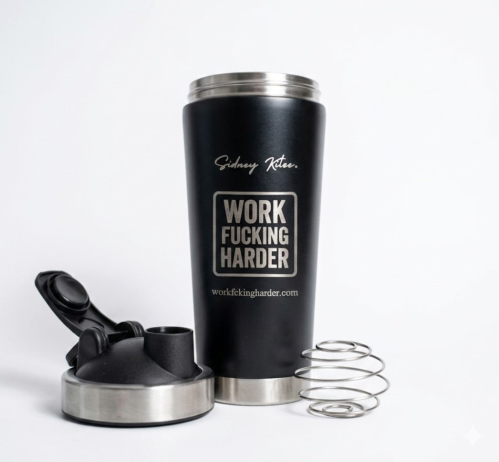Work Fucking Harder Stainless Steel Shaker